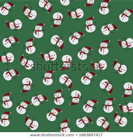 Imagine de stoc: Many Icy Snowflakes On Red Christmas Seamless Pattern
