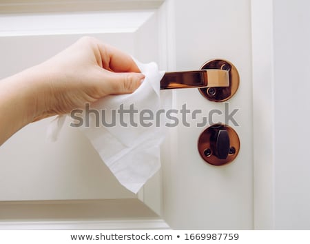 [[stock_photo]]: Close Up Of A Persons Hand Cleaning Toilet