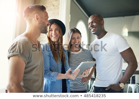 Foto stock: Happy Informal Group Meeting