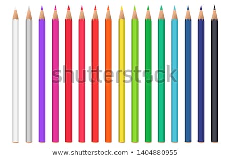 Foto stock: Colorful Realistic Pencils Set