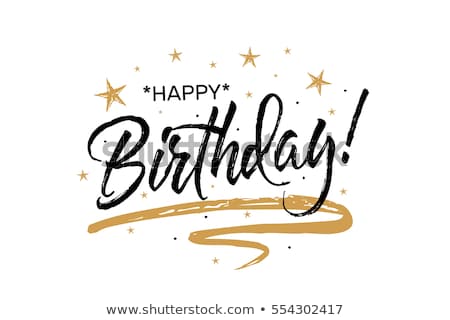 Foto stock: Happy Birthday Greeting Card With A Beautiful Inscription