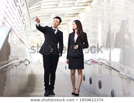 Stock photo: Businesswomen Talking On Walkway