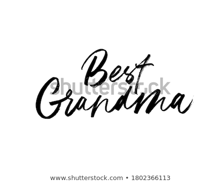 Foto stock: Modern Calligraphy Ink Of Word Grandma Vector