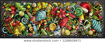 Stock photo: 2020 Doodles Illustration New Year Objects And Elements Poster Design