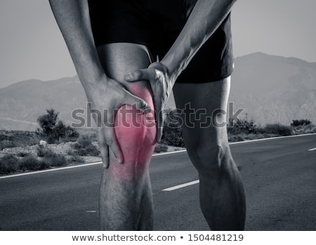 Foto stock: Running Physical Injury Leg Muscle Pain In Studio