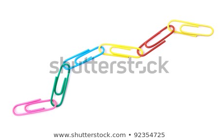 Foto stock: Chain From Paper Clips