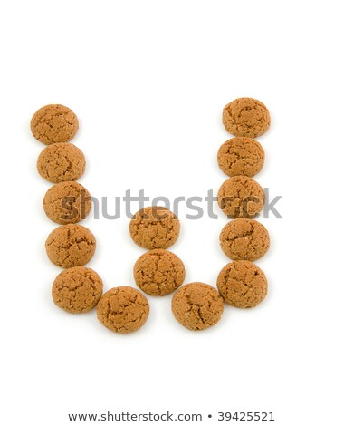 Foto stock: Ginger Nuts Pepernoten In The Shape Of Letter W