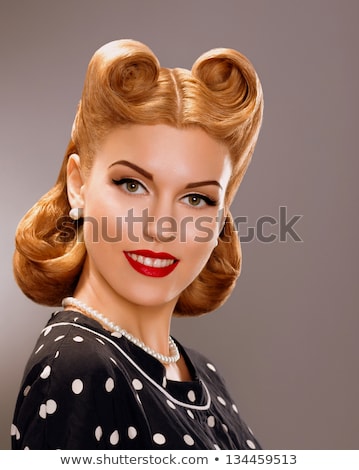 Vintage Style - Aristocratic Woman With Retro Hairstyle Foto d'archivio © Gromovataya