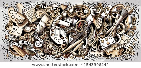 Stock photo: Monochrome Vector Background For Hand Tools