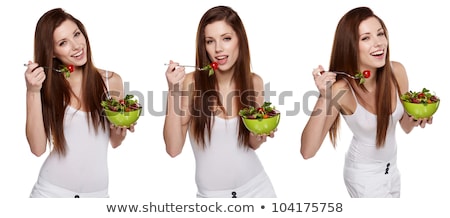 Zdjęcia stock: Triple Image Of Fashion Model In Different Poses