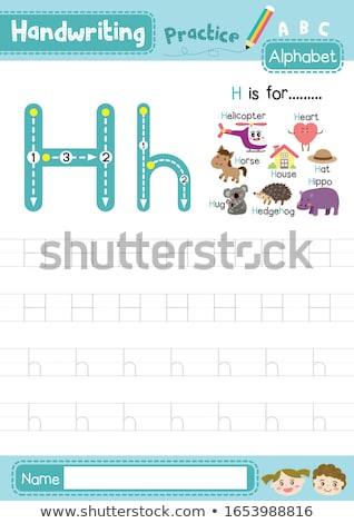 Foto stock: Flashcard Letter H Is For Helicopter