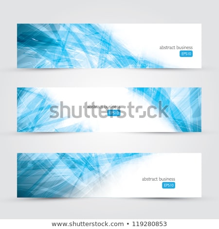 Three Business Style Set Of Web Banners In Blue Color Stockfoto © MPFphotography