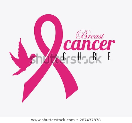 Stockfoto: Bird With Breast Cancer Ribbon