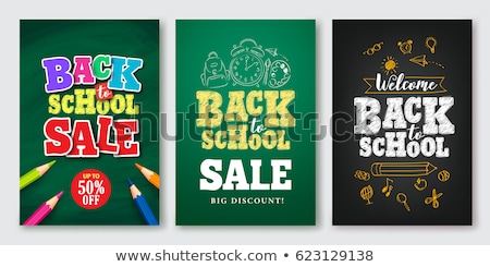 Foto stock: Collection Of Welcome Back To School Posters