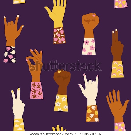 Stock fotó: Abstract Hand Pattern Concept Design