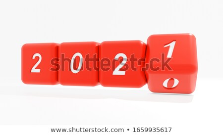 Stock foto: 2019 Text Funny Cubes