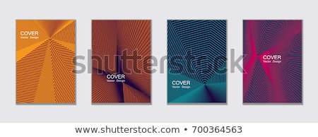 Stockfoto: Orange Background With Dark Blue Triangle Halftone