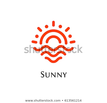 Stok fotoğraf: Isolated Abstract Round Shape Orange Color Logo Sun And Wave Logotype Vector Illustration Isolated