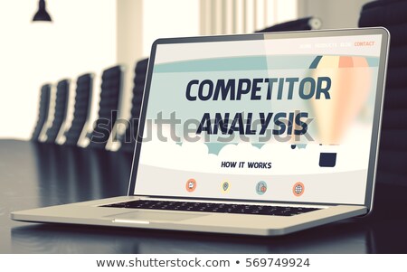 Сток-фото: Competitive Analysis Concept Landing Page