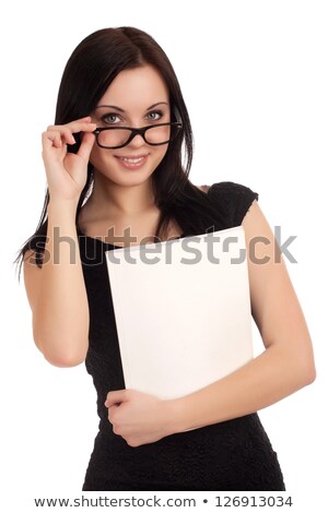 Young Woman Holding Womens Magazine Stockfoto © Vankad