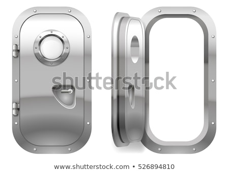 Сток-фото: Metal Ship Doors With Handles