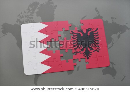 ストックフォト: European Union And Bahrain Flags In Puzzle