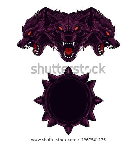 Stock fotó: Black Cerberus Illustration