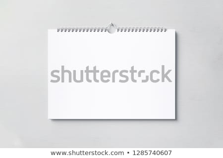 Сток-фото: Blank Wall Calendar On White Background