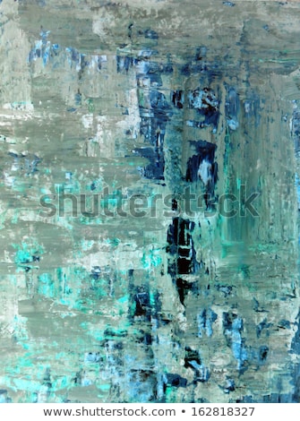 Stock photo: Teal And Beige Abstract Art Painting