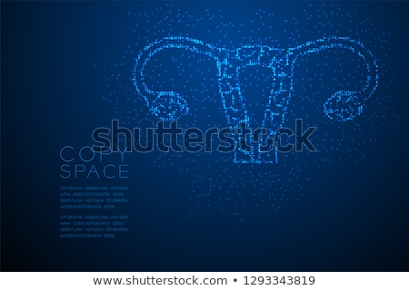 Foto stock: Female Uterus Abstract Design Bright Colorful Illusration