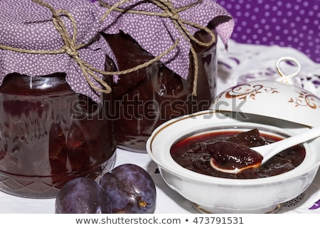 Stock photo: Plum Compote In Jar