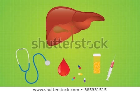 Foto stock: Hepatitis C Virus Medical Concept On Orange Background