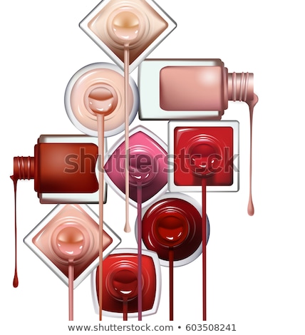 Stock photo: Bottle Of Green Nail Polish Cosmetic Banner Vector