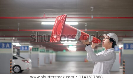 Stockfoto: Repairman With Traffic Cone