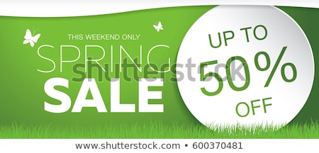 Stok fotoğraf: Spring Sale Green Banner