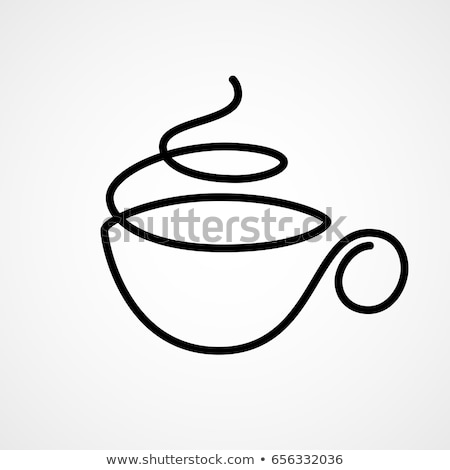 Coffee Cup With Abstract White Steam Stok fotoğraf © polygraphus