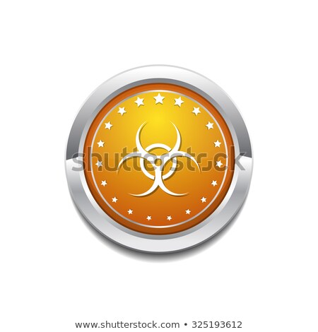 ストックフォト: Biohazrd Sign Yellow Vector Icon Button