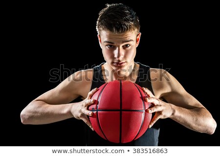 Foto stock: Portrait Of Volleyball Player Holding Ball