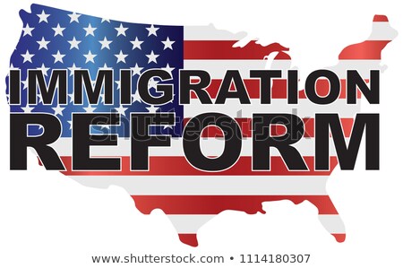 Stock fotó: Usa Government Immigration Reform Us Map Illustration