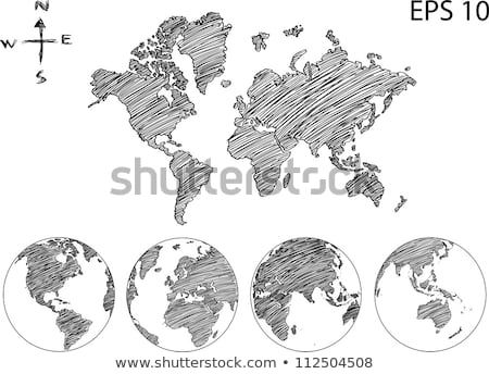 World Map Sketch Stok fotoğraf © Ohmega1982