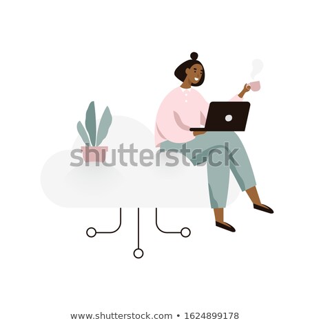 Zdjęcia stock: Uploading To Cloud Storage Vector Concept Metaphor