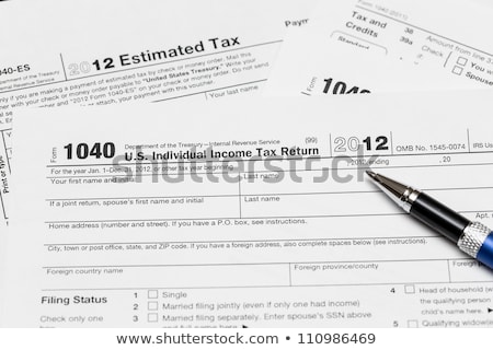 Stock photo: Usa Tax Form 1040 For Year 2012