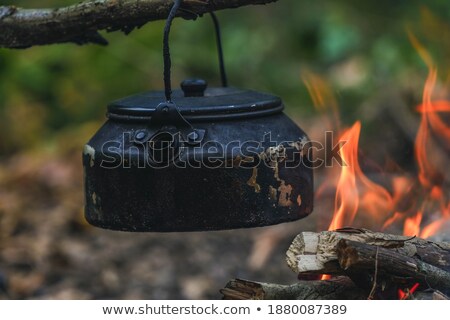 Сток-фото: Vintage Landscape Old Pot On The Beach