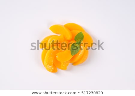 Stok fotoğraf: Canned Peach Slices