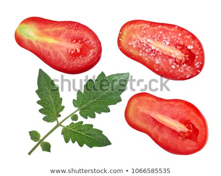 Stockfoto: Pear Shaped Halved Tomatoes