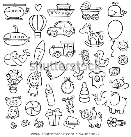 Zdjęcia stock: Helicopter Hand Drawn Outline Doodle Icon