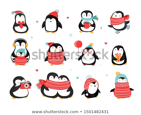 Stok fotoğraf: Penguin Family With Child