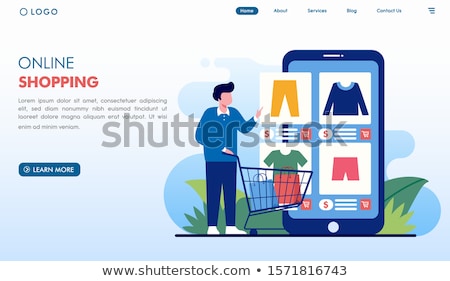 Stockfoto: Digital Service Marketplace Concept Landing Page