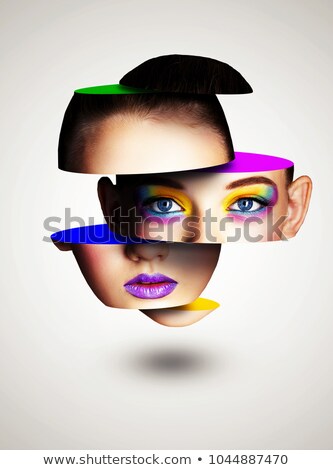Stock photo: Beauty Cosmetics And Makeup Bright Creative Make Up