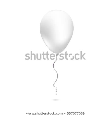 Stockfoto: Single White Balloon 3d